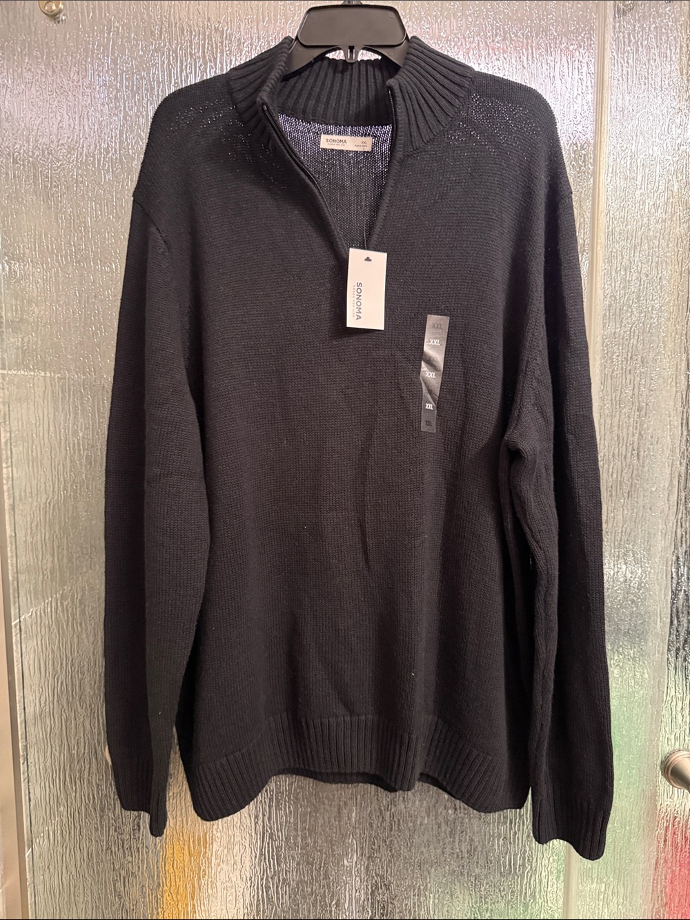 Sonoma Men's Black Half-Zip Pullover Sweater